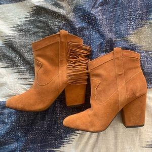 SOLD Jessica Simpson Suede Cowboy/Cowgirl Booties